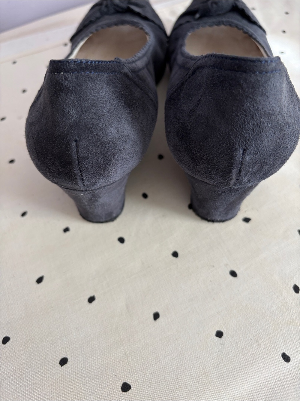 Bottega Veneta vintage Blue Suede Peep-Toe Knot Bow Heels - Picture 2 of 4